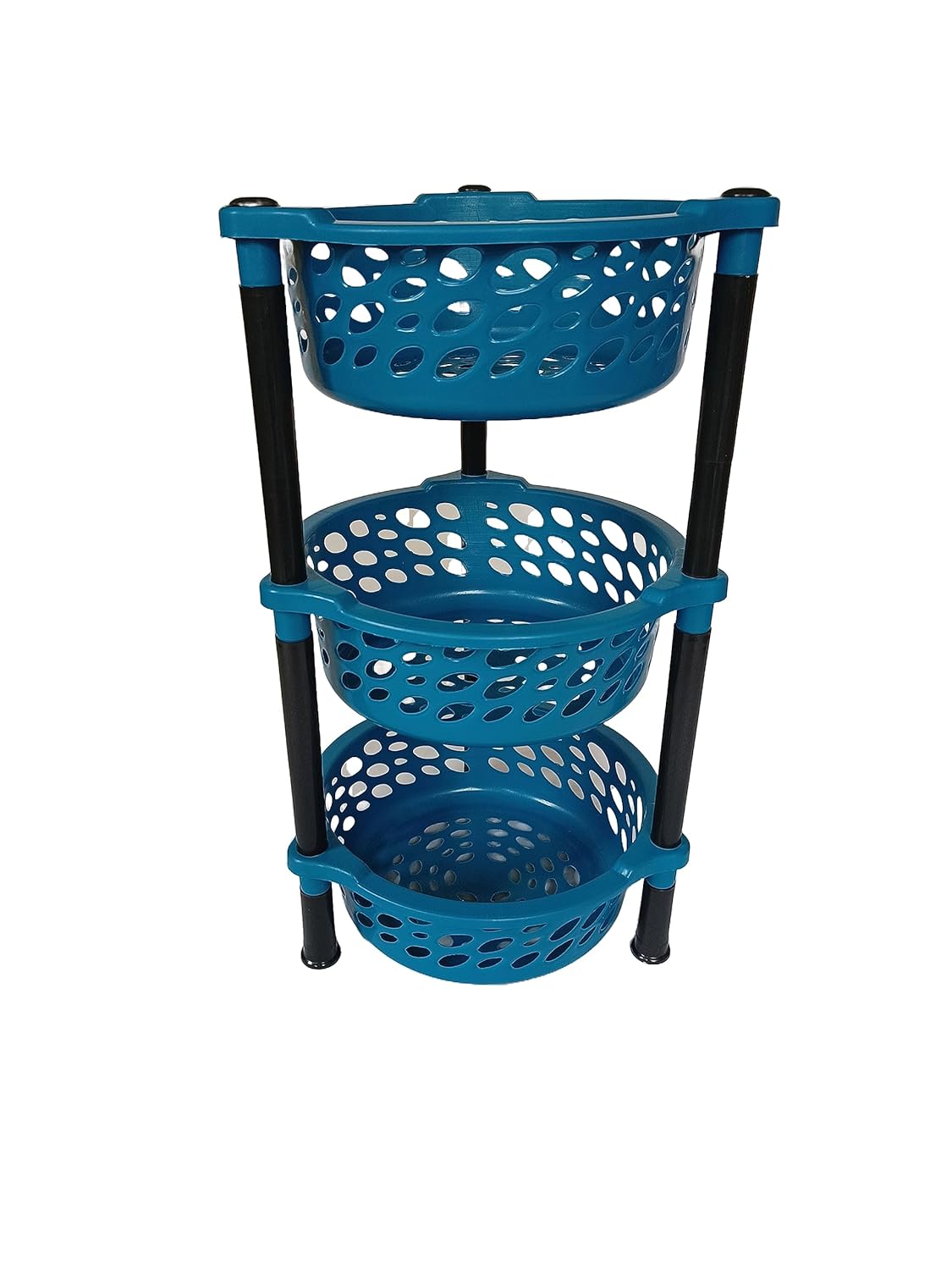Nimmi 3 Shelf Plastic Basket Vegetable Fruits or Multipurpose Kitchen
