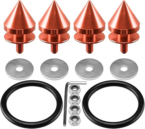 Vista 46 de NEO - Juego de tapas de liberación rápida con pinchos cromados para parachoques de coche, guardabarros de maletero y escotilla NEO CROMADO PIKE