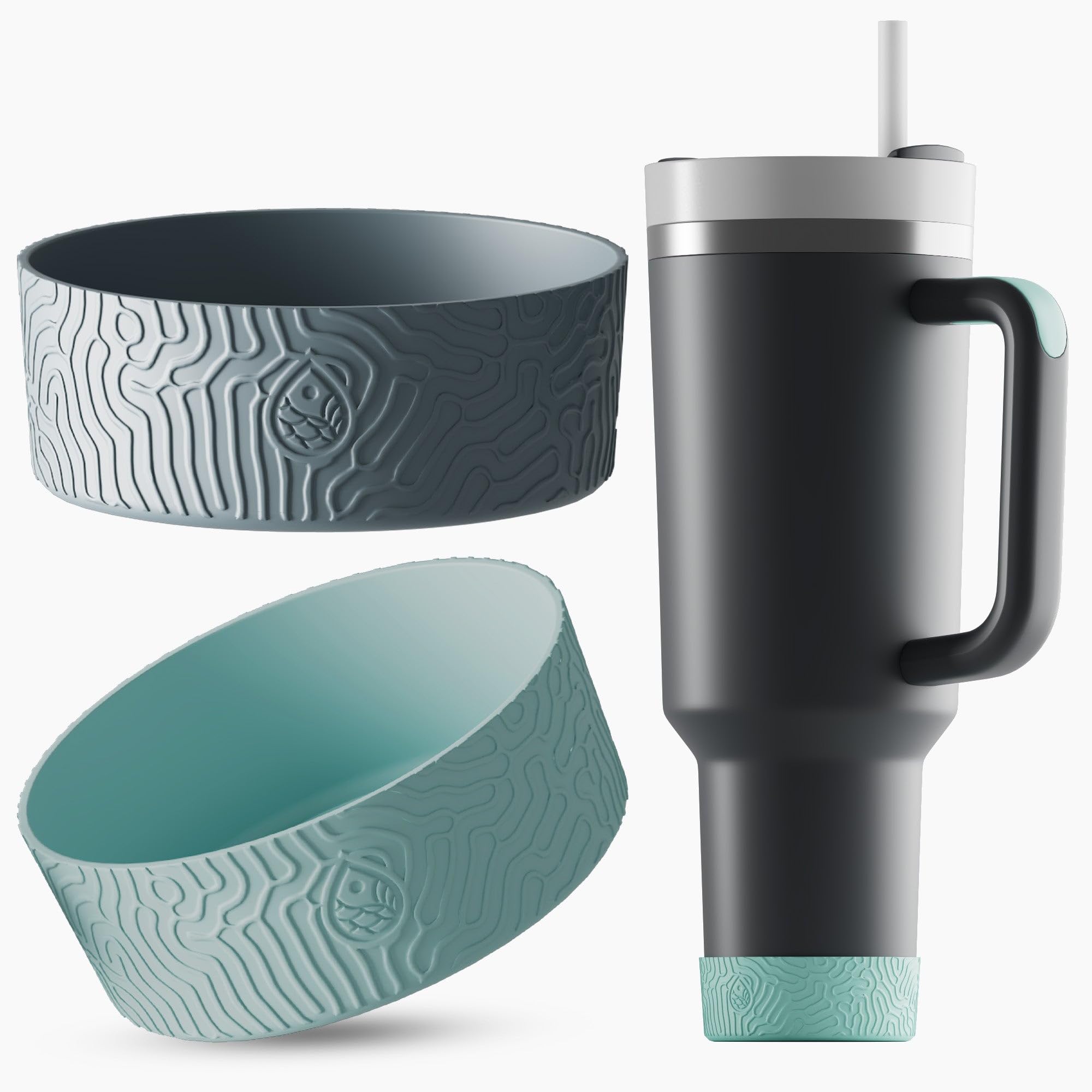 REUZBL 2-Pack Silicone Boots for Stanley 40 oz Quencher, Stanley 30 oz Quencher and Similar Tumblers, Stanley Cup Bottom Protector Accessories, Color