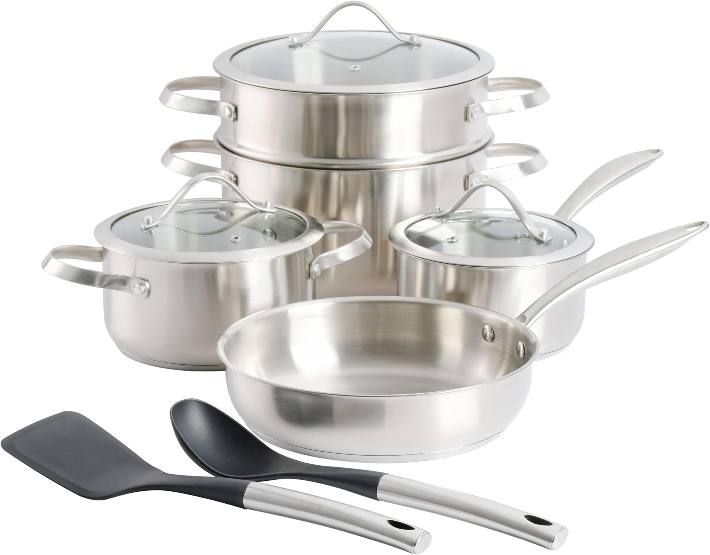 Amazon.com: Concord Cookware 7-Piece Stainless Steel Cookware Set - Black Friday Stainless Steel Cookware Set