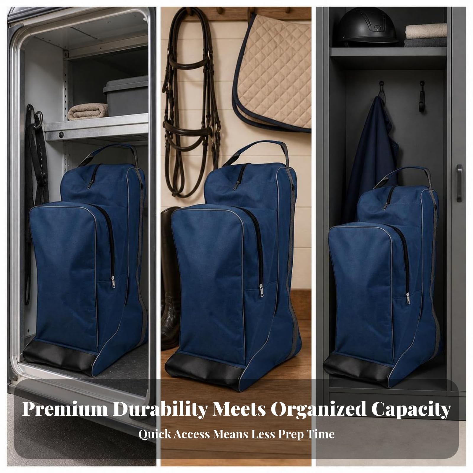 Perfeclan Mochila Ecuestre Organizador | Gran Capacidad, Bolsa para y Casco Equitación, Reforzado, Mochila con Bolsillo Frontal, caballeriza