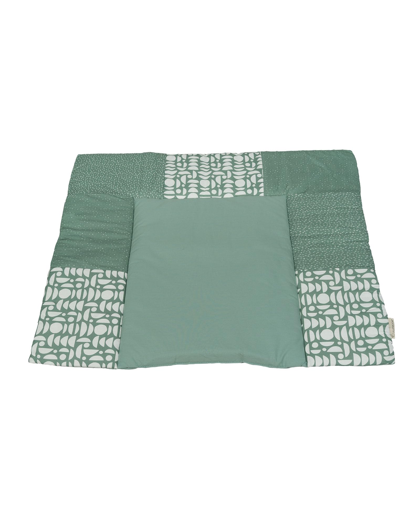 ULLENBOOM ® Wickelauflage 85x75 cm, Grün (Made in EU) - Wickelunterlage Waschbar und für Unterwegs geeignet, Bezug: 100% OEKO TEX Baumwolle, Wickeltischauflage 75x85