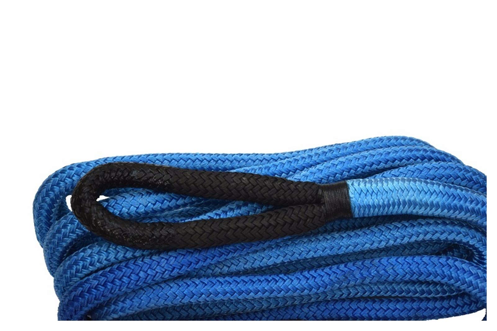 Syntetyczna lina wyciągarki, Niebieska Lina Kinetyczna 7/8 Cala * 30 Stóp (22 Mm * 9 M), Podwójnie Pleciona Nylonowa Lina Energetyczna, Lina Holownicza do pojazdów terenowych 4WD ATV UTV