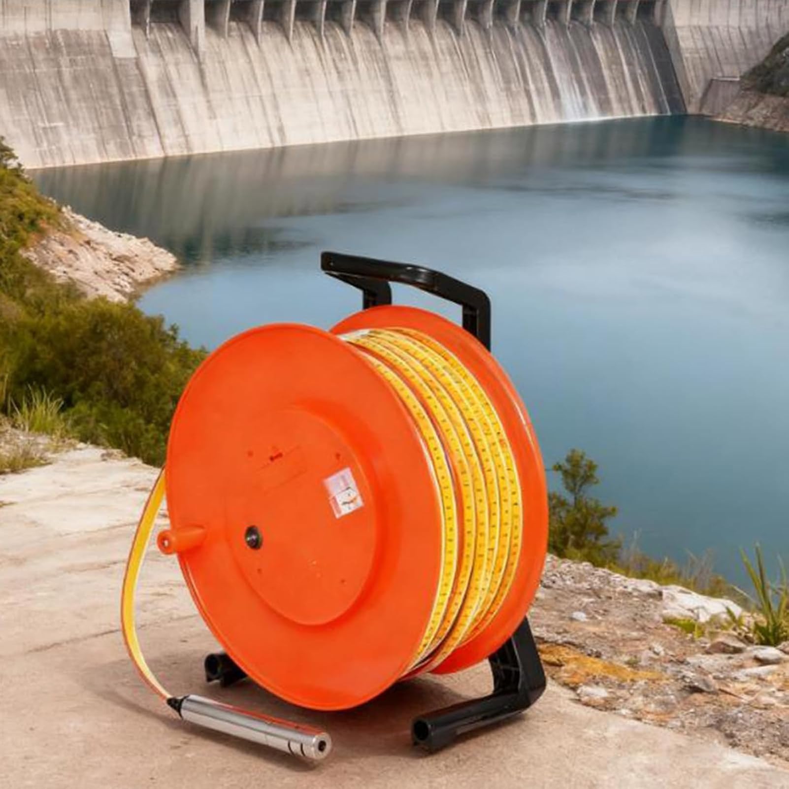 Ofyphth 10m-500m Portable Deep Well, Well Water Depth Gauge, Water Level Meter indicator, depth 10m-500m, for Wells, Boreholes, Reservoirs and Pipes. 400m