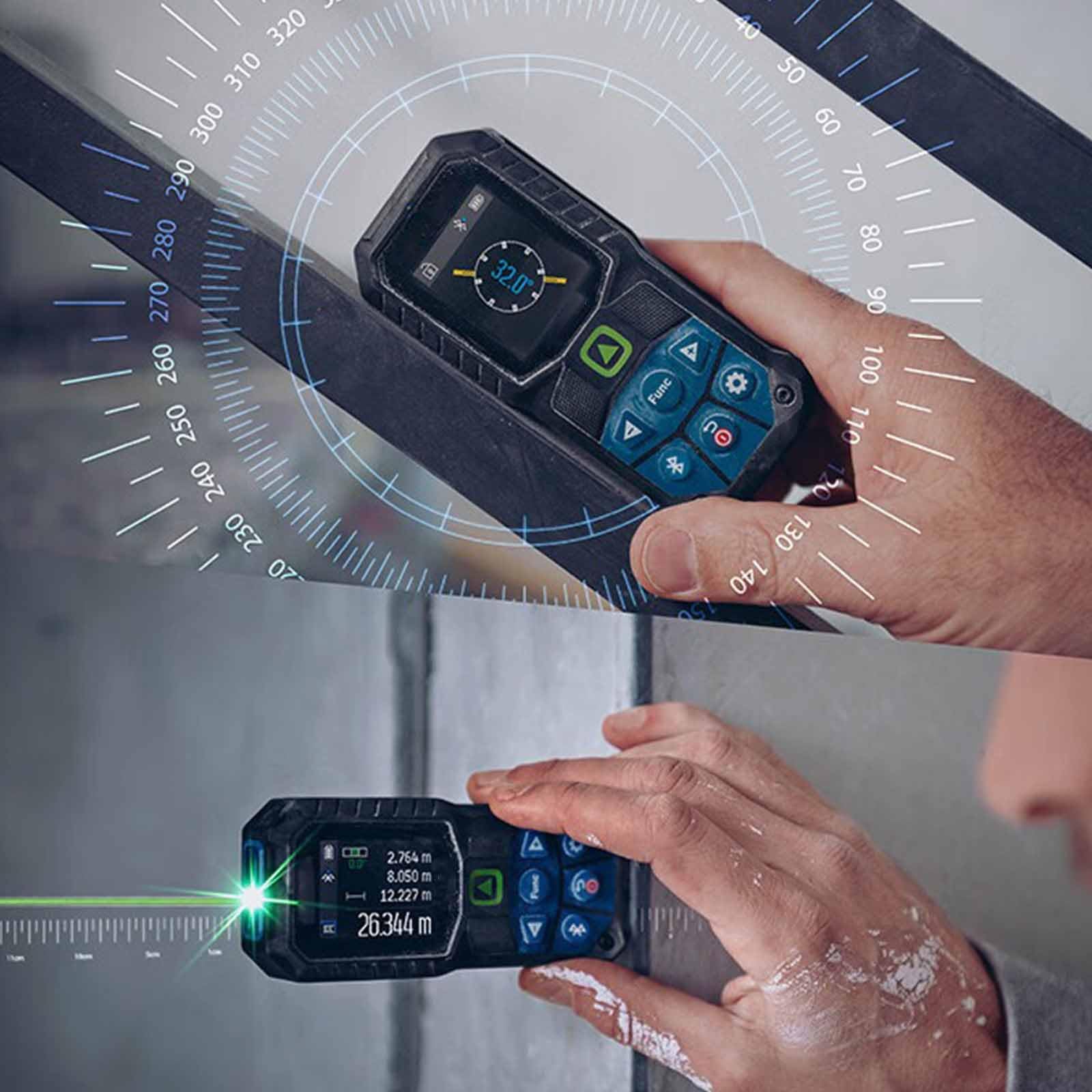Telémetro de Caza de Alta precisión, Herramienta de medición Digital de Golf portátil Resistente al Agua y al Polvo Puede almacenar 30 Conjuntos de Datos Adecuado para el hogar