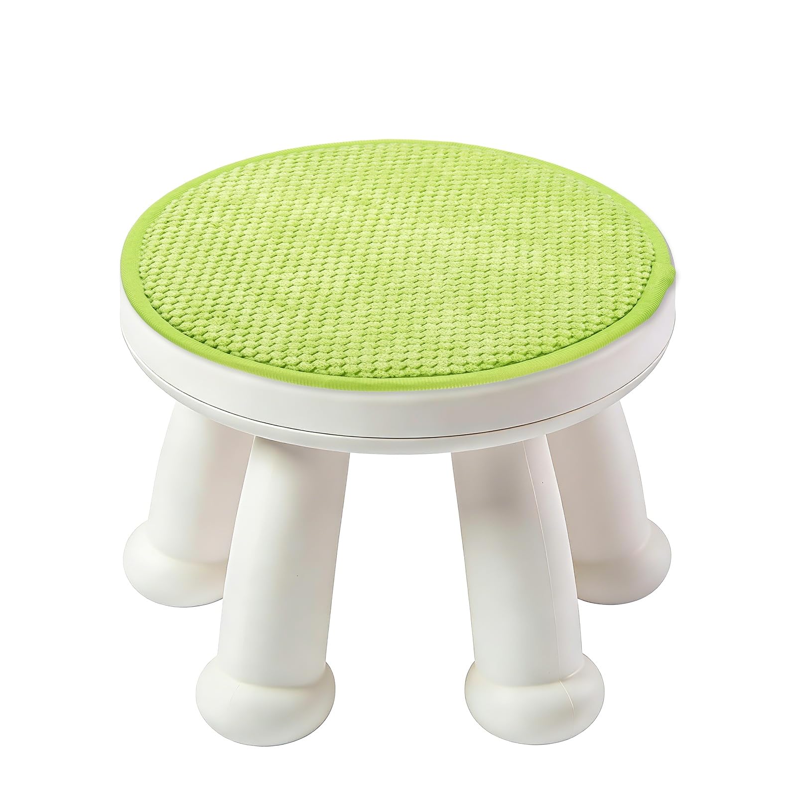 sourcing map Round Stool Cushion, 14 x 14 Inch Round Seat Pads with Elastic Straps, Anti-Slip Soft Round Pad Chair Seat Cushions for Dining Chairs Kitchen Bar High Stool, Light Green