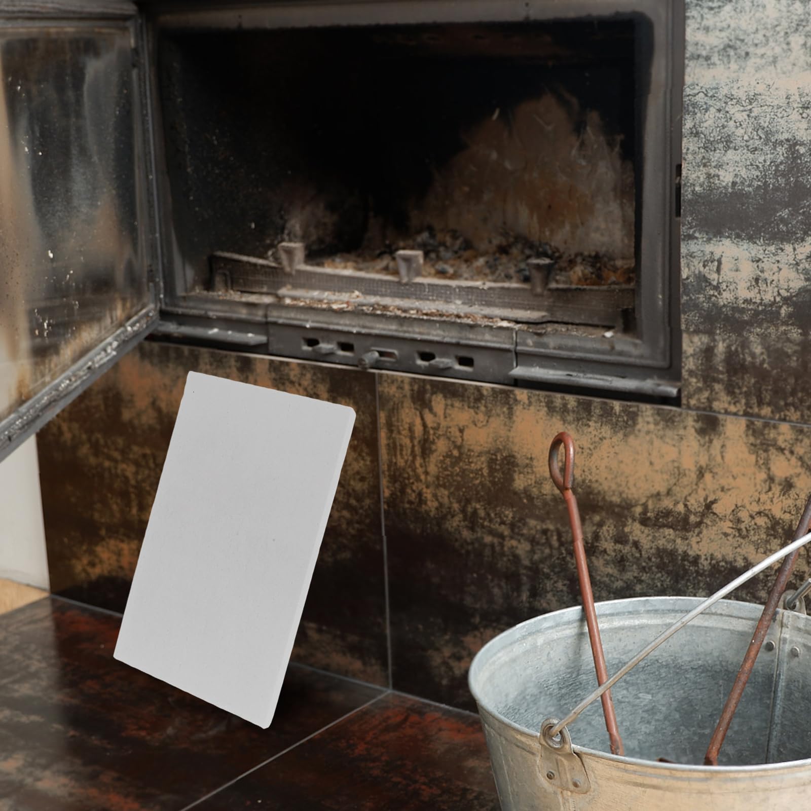 iplusmile Pack de 2 Paneles Aislantes de Fibra Cerámica 10mm (300x200mm), Placa Ignífuga de Alta Temperatura para Estufas de Leña, Chimeneas y Hornos de Pizza, Aislamiento Térmico Resistente al Fuego