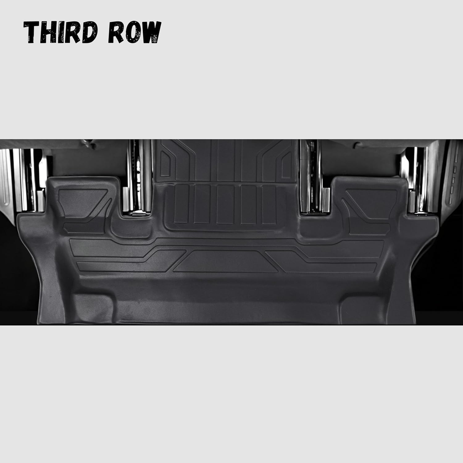 Floor Mats for Ford Explorer 2020-2025 2026 6-Seat (2nd Row Captain Seats), Custom Fit TPE All Weather Floor Liners, 1st & 2nd Row & Cargo Mat with Backrest Mat Explorer Accessories