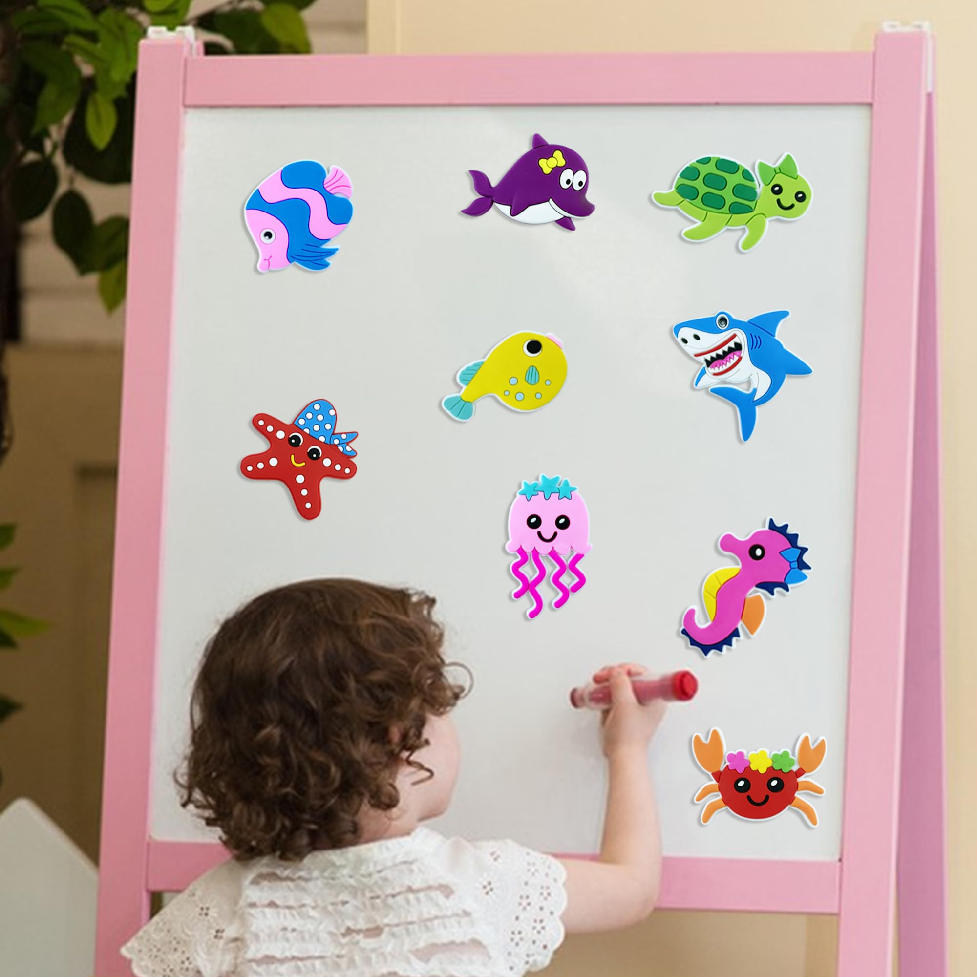 16 Imanes De Animales De Goma Suave Para Niños – Figuras Magnéticas De Colores Para Neveras Y Pizarras, Regalo Educativo A Partir De 1 Año