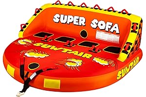 SUWTAIR Towable Tubes for Boating, Super Sofa Tubes w/ Heavy-Duty Nylon Cover