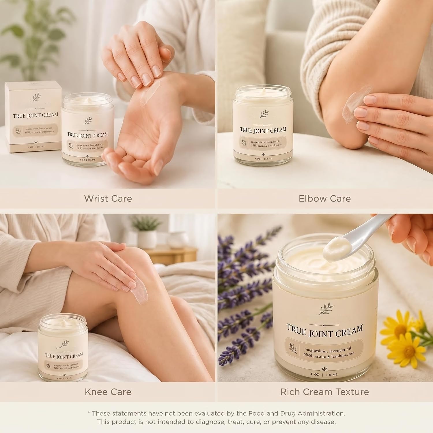 True Joint Cream – 4-in-1 MSM Cream for Joint Pain with Magnesium,Arnica, Lavender & Frankincense,Non-Greasy Massage (1) — Amazon image 5
