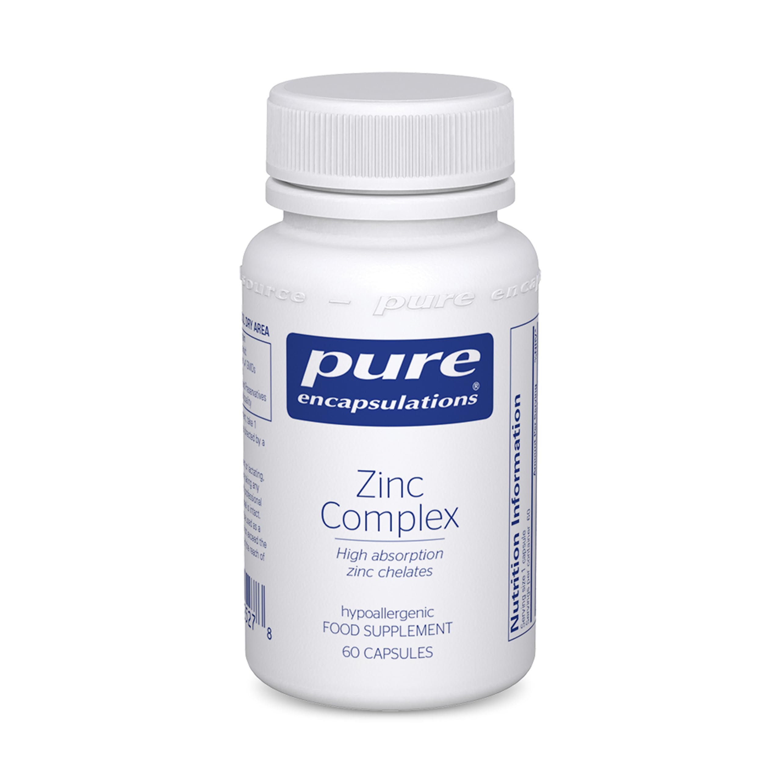 Pure Encapsulations Zinc Complex, 60 Vegan Capsules