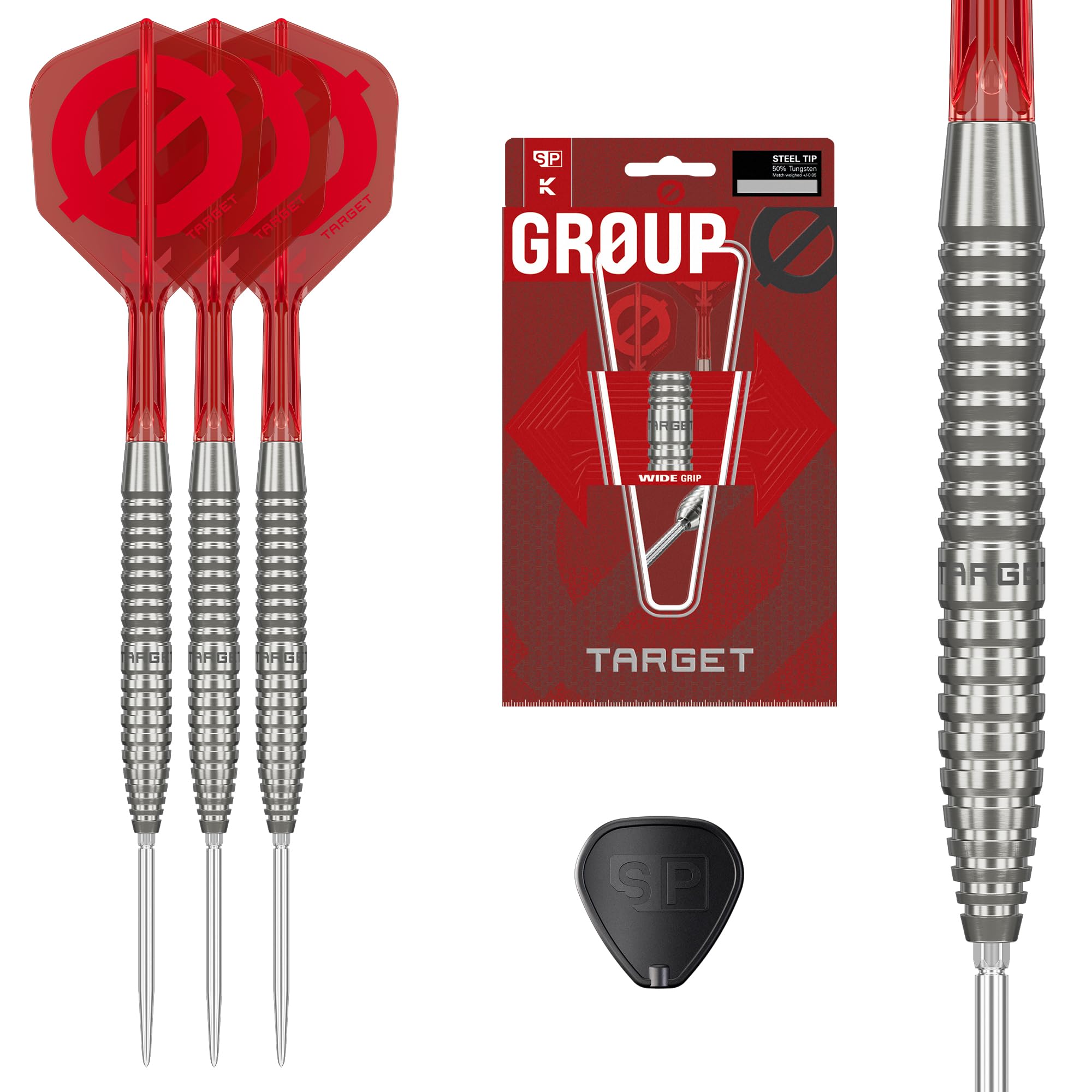 Target Darts GROUP O Steel Tip 50% Tungsten Swiss Point Darts Barrel 02 21G