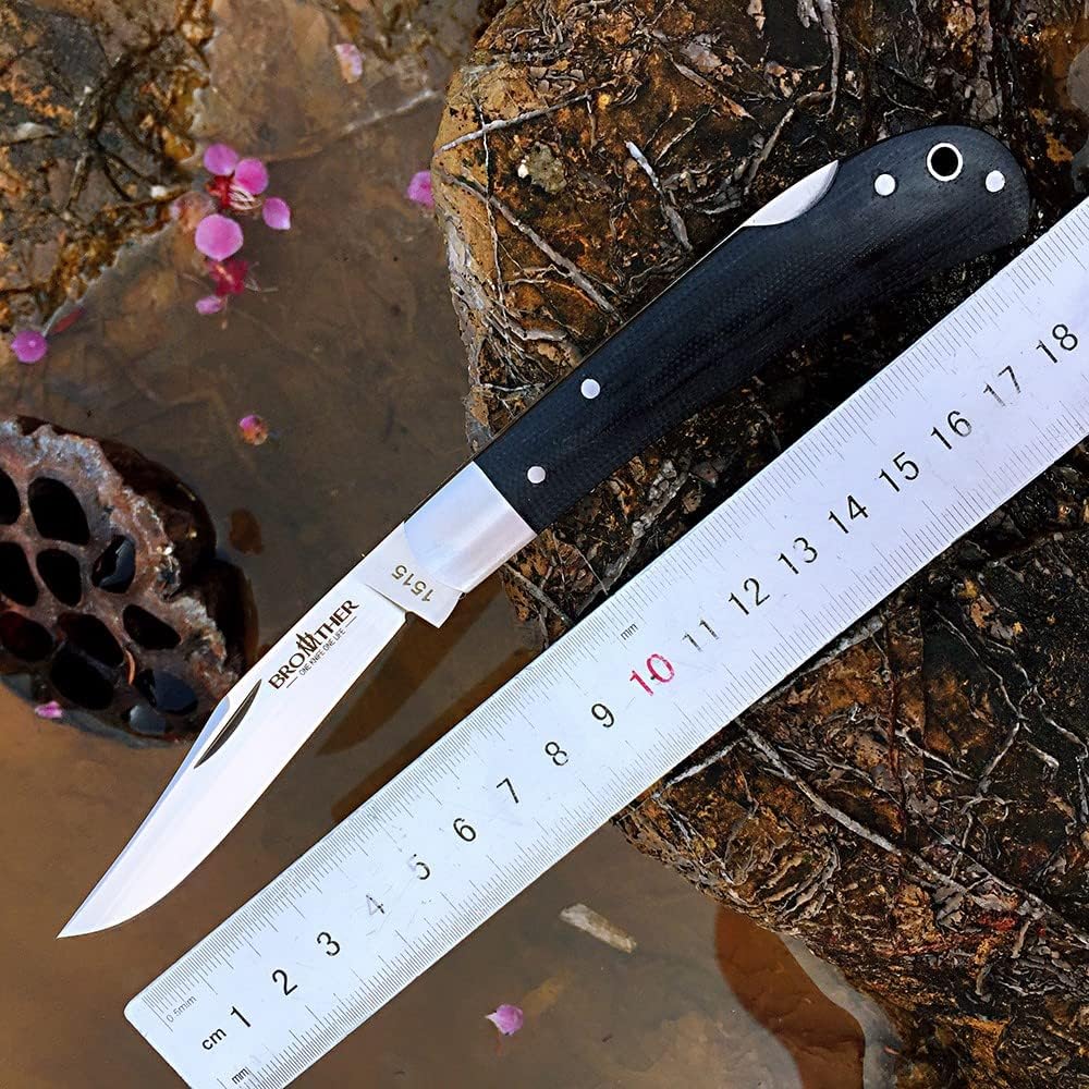Watchman Brother 1515G10 Blade Knife Mircarta Grips Lock Back Pocket Knife
