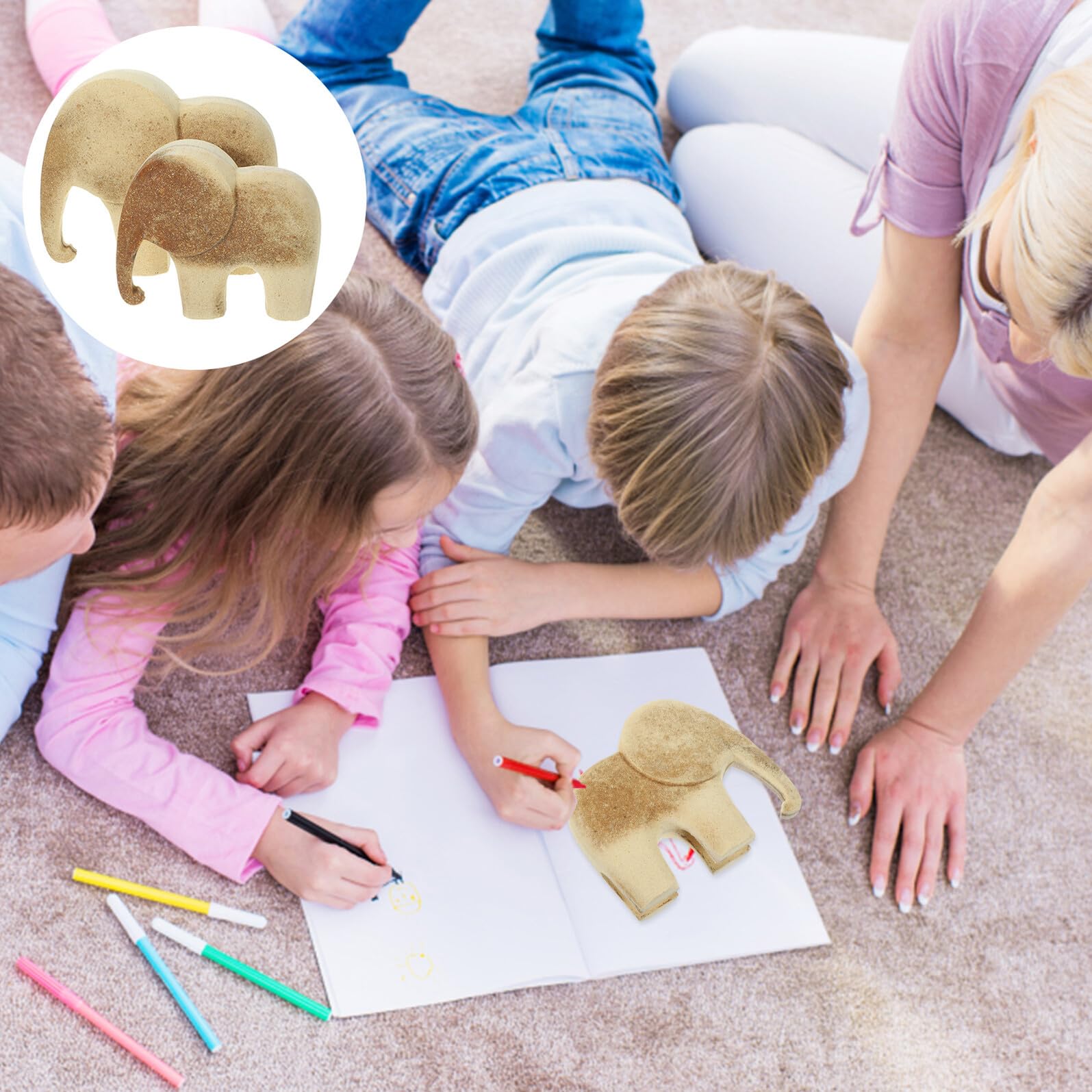 DOITOOL 2 Stück Kleiner Elefant zum Selbermachen für Kinder