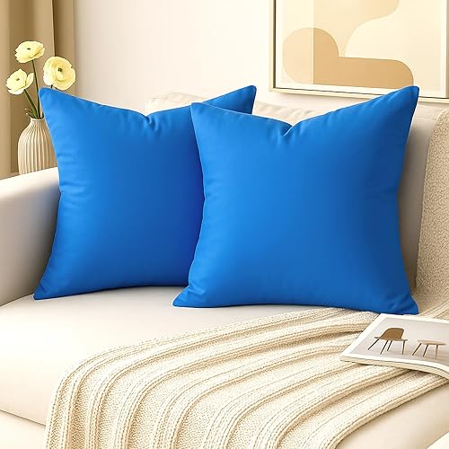 Vista 175 de Thmyo Paquete de 2 fundas de almohada cuadradas decorativas de algodón, fundas de almohada de sublimación en blanco, fundas de cojín blancas