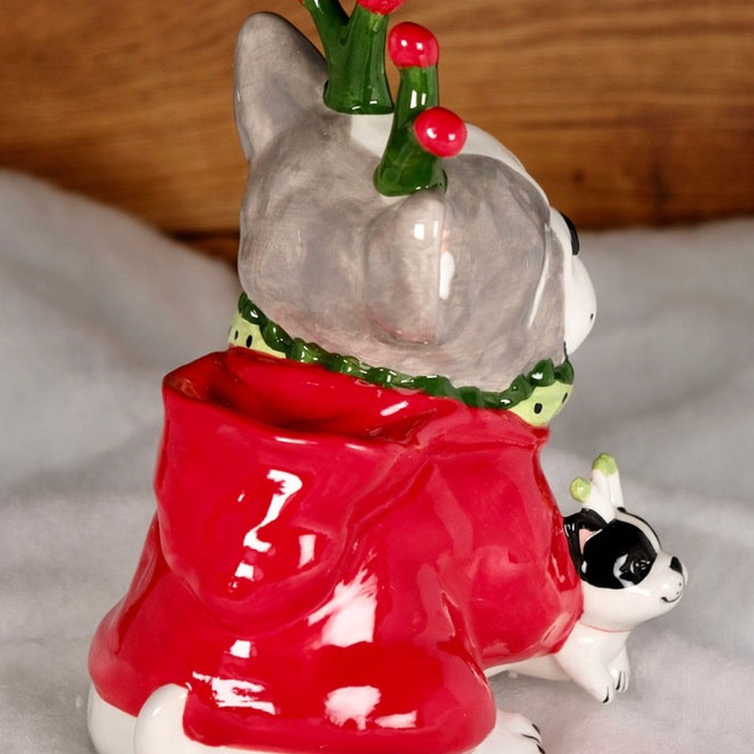 Blue Sky Clayworks Holiday Dog Figurine, 6" L x 6.25" W x 8.75" H