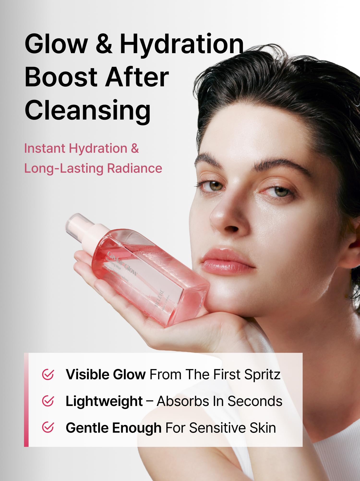 Caviar Glow Soothing Face Mist Serum Spray with Caviar & Squalane