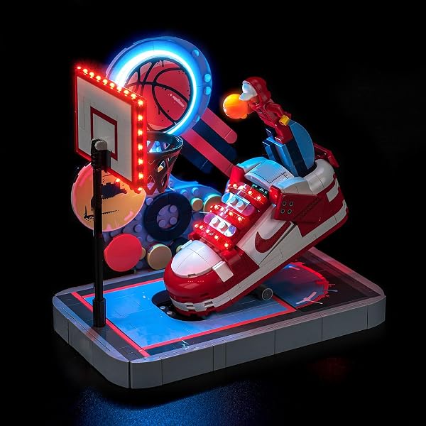 Set di luci a LED compatibile con Lego 43021 Nike Dunk Trickshot (nessun modello), set di illuminazione decorativa compatibile con Lego Nike Dunk Trickshot giocattolo creativo - 2