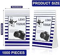 Vista 2 de 1000 piezas de papel de limpieza de lentes de tejido a granel para lentes de cámara, microscopios, pantallas de computadora, lupas, gafas, 20