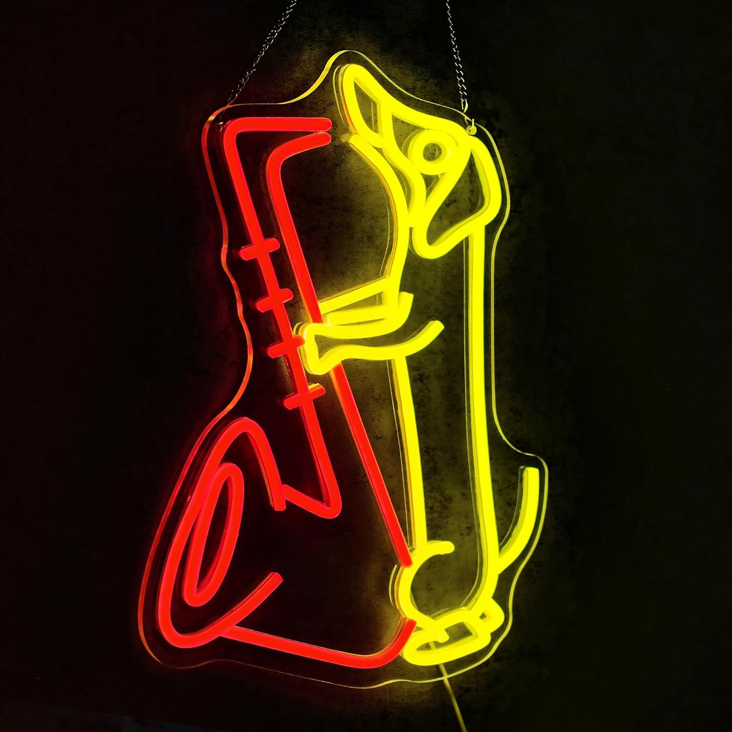 Dachshund Neon Sign for Wall Decor Dimmable Saxophone Dachshund Led Light Signs Dog Neon Light for Bedroom Bar Pet Shop Man Cave Dog Theme Party Decoration Gift for Pet Lovers - Image 2