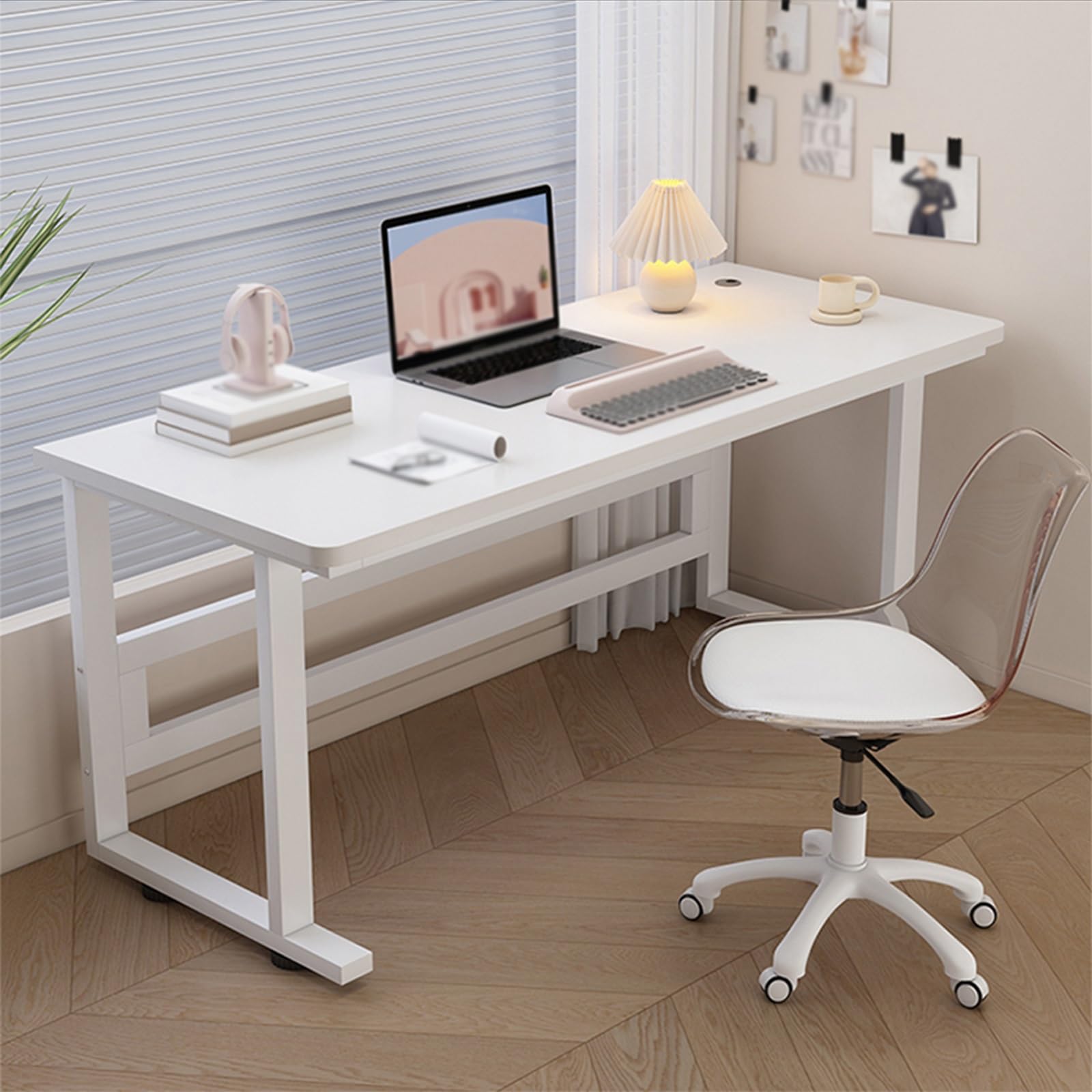❤️組立簡単❤️パソコンデスク ゲーム 勉強机 ホワイト 白 幅120cm 作業台 JMDZ パソコンデスク ゲーミングデスク 組み立て簡単 木製 勉強