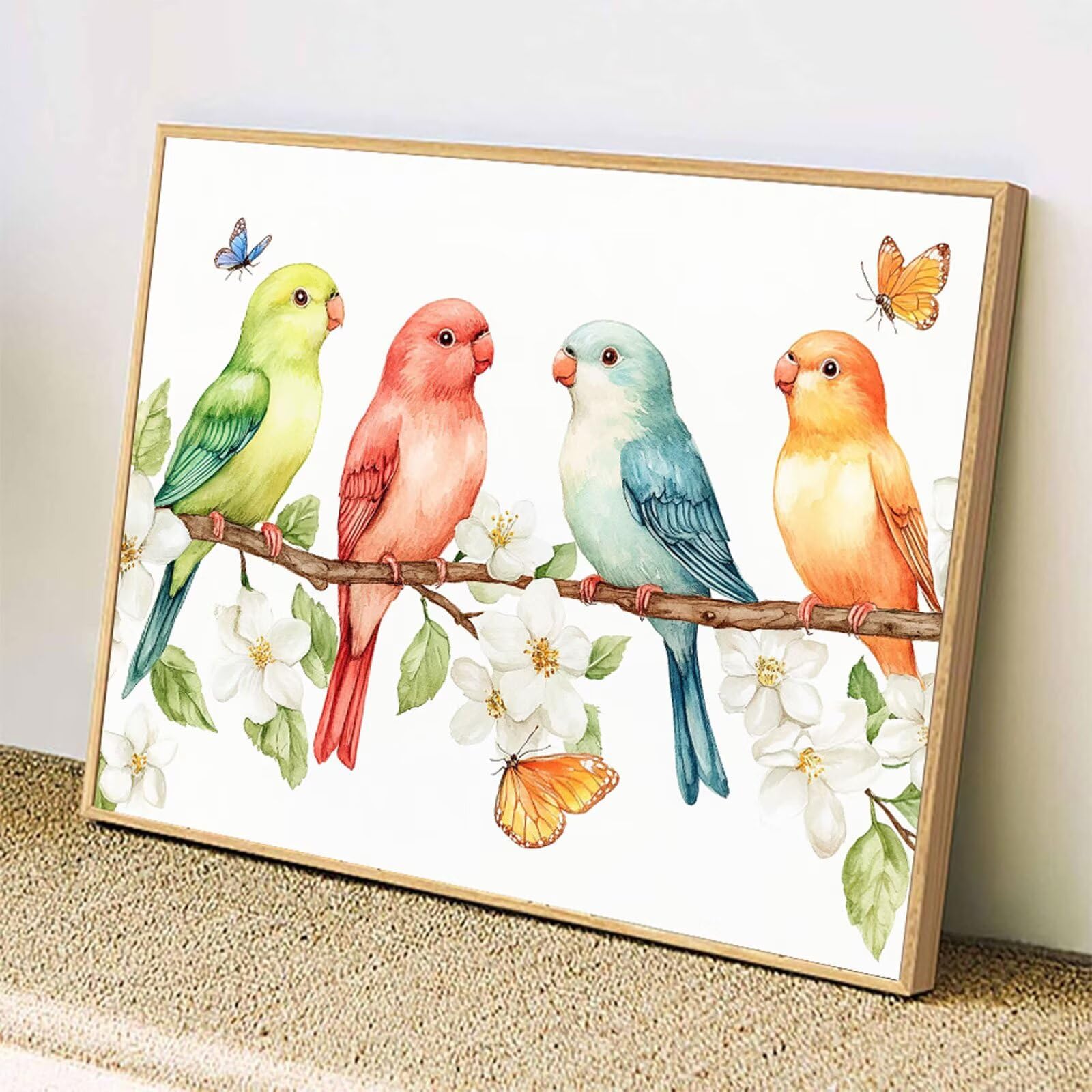 Malarstwo diamentowe 5D, dla dorosłych, papuga, 60 x 80 cm, prostokątne kamienie, kryształowy ścieg krzyżykowy, "zrób to sam", dekoracja ścienna, do majsterkowania, kreatywny zestaw na prezent, n@2287
