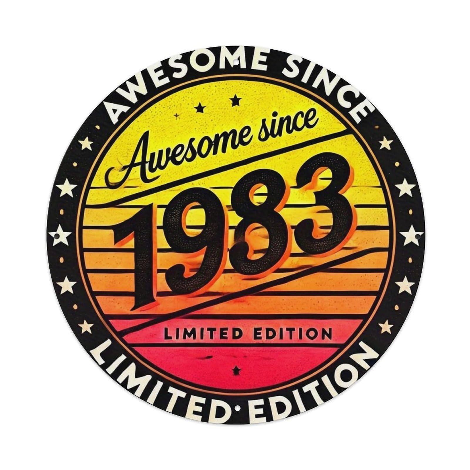 Awesome Since Nineteen Eighty Three Metal Tin Sign Plaque