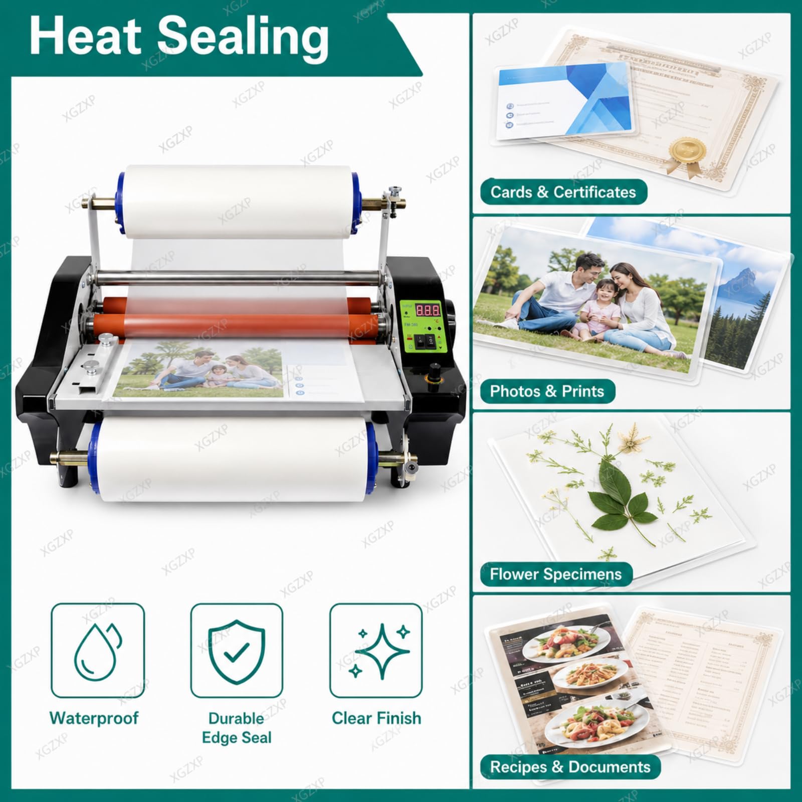 Plastificatrice A Caldo E A Freddo, con Display Digitale E velocità Regolabile in Continuo, per Fogli A3/a4, Uno O Entrambi I Lati, per Documenti, Carte E Foto