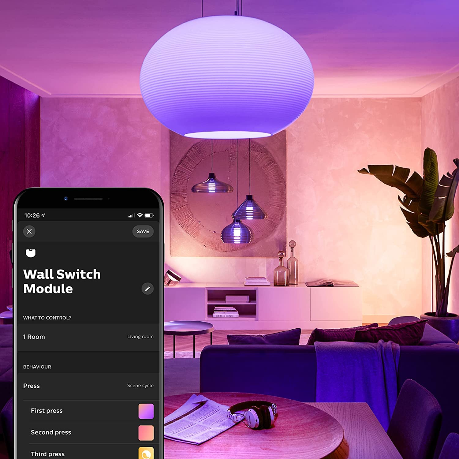 Philips Hue - Módulo de interruptor de pared, permite un acceso constante a dispositivos Hue, instálalo detrás de los interruptores de pared existentes, Pack de 2, blanco