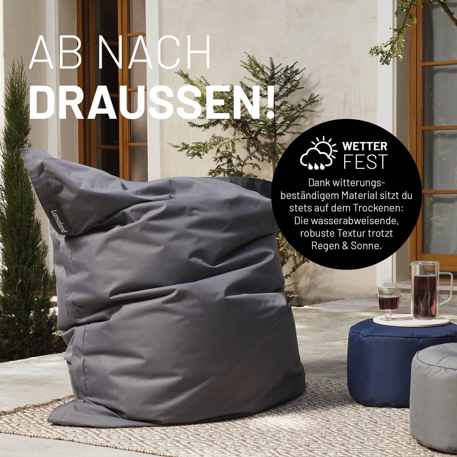Lumaland Pouf Géant XXL 140x180 Cm Rose Pastel – Bean Bag Imperméable Intérieur/Extérieur – 3 Millions De Perles EPS – Housse Lavable