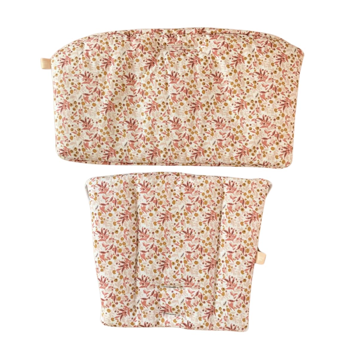 Hochstuhl-Sitzkissen, Einfache Reinigung, rutschfest, Kompatibel mit Hauck Alpha und ähnlichen Hochstühlen, Blumen Rosa
