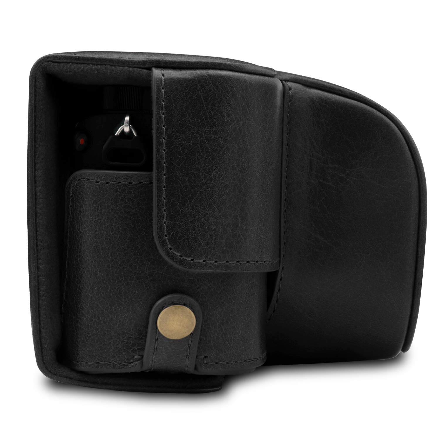 MegaGear Ever Ready - Custodia per fotocamera in vera pelle, compatibile con Sony Alpha A6100, A6400 (16-50 mm)
