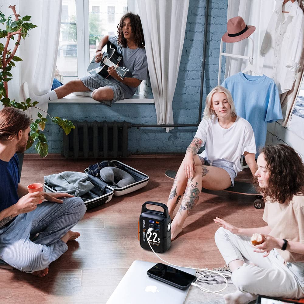 revolt Kurbelgenerator: Kurbel-Dynamo-Powerstation mit 22,5 Ah, USB-C Power Delivery, 18 Watt (Kurbel Powerbank, Dynamo Powerbank, Kabel)