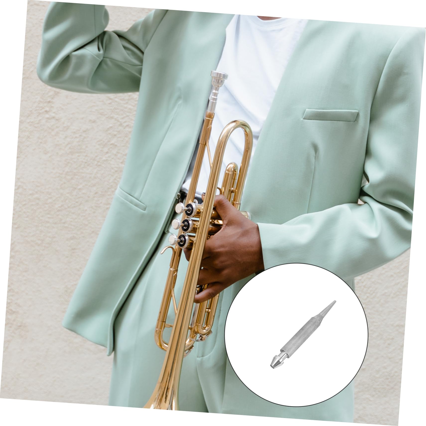 ibasenice Outil Professionnel de Dressage Embouchure Trompette, Accessoire Réparation Instruments à Vent, Petit Taille en Acier Inoxydable Argenté, Usage pour Réparation et Réglage Trompettes