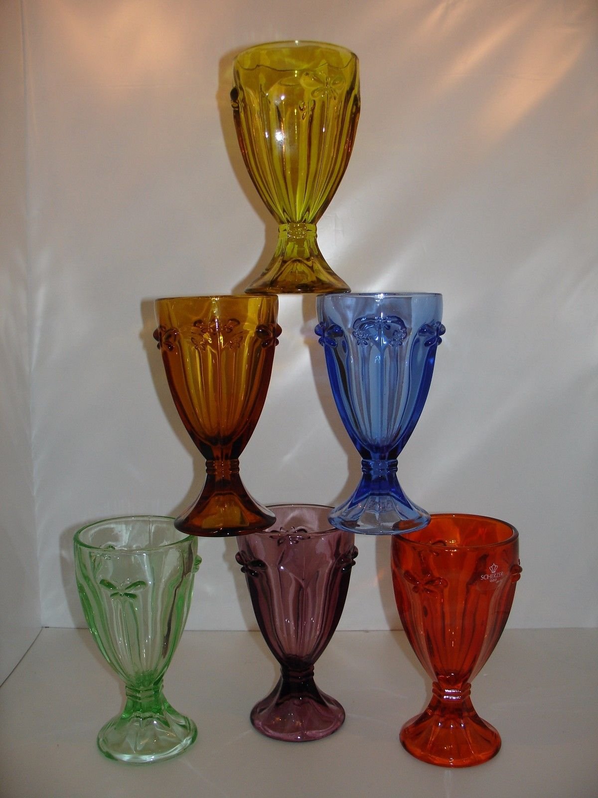 Scherzer Juego X6 vasos copas colores surtidos