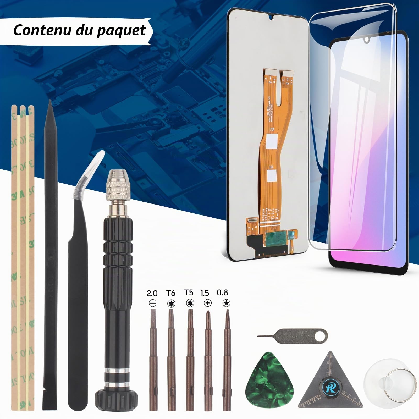 RongZy Écran LCD de rechange pour Honor X5C Plus/X5C avec kit (noir)