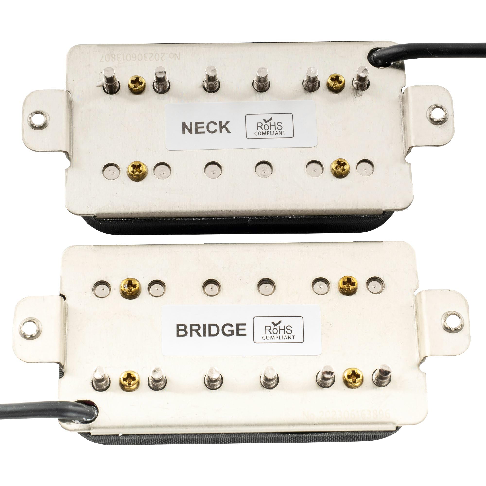 Anello Di Montaggio Pickup 2 Pezzi, Anelli Pickup In Metallo Dorato, Anello Di Montaggio Humbucker Piatto Per Chitarre Elettriche(nero - Foto 6