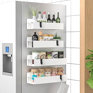 HuggieGems 4 Pack Magnetic Spice Storage Rack...,