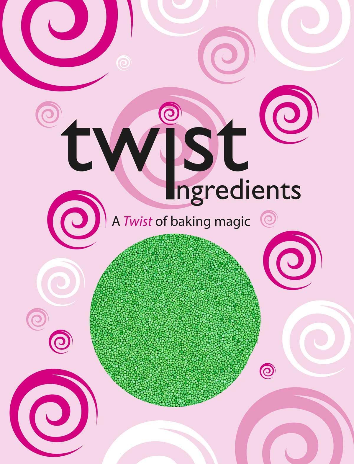 Twist Ingredients - 100s and 1000s - Bright Green Christmas Cake Topper Sprinkles - 800g Edible Matt Ball Cupcake/Cake Decorations - For Birthdays & Halloween Celebrations