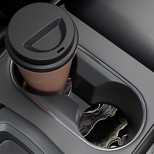 Miniatura 7 de Portavasos para automóvil, posavasos para portavasos de automóvil, paquete de 2 unidades, insertos antideslizantes universales de cerámica