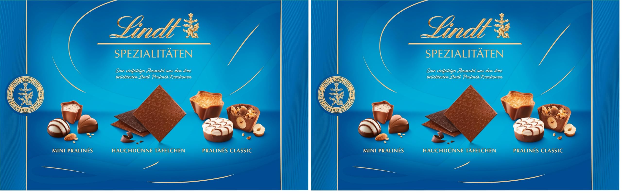 Lindt Schokolade - Pralinen Spezialitäten | 125g | Pralinés-Schachtel mit 24 feinsten Pralinen-Kreationen in 11 köstlichen Sorten mit und ohne Alkohol | Pralinengeschenk | Schokoladengeschenk