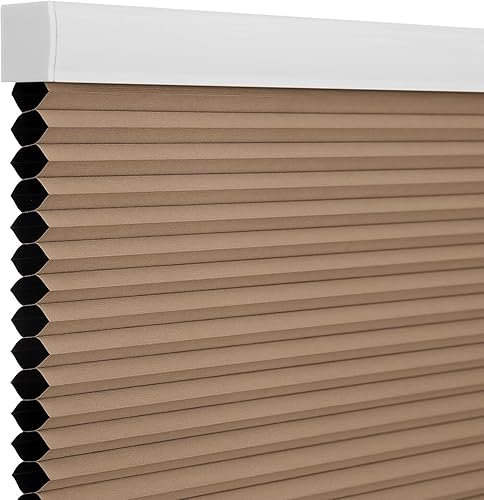 Miniatura 8 de Changshade Persiana opaca personalizada sin cables, de poliéster, sin herramientas, para habitación, cocina, habitación de los niños, cuarto de