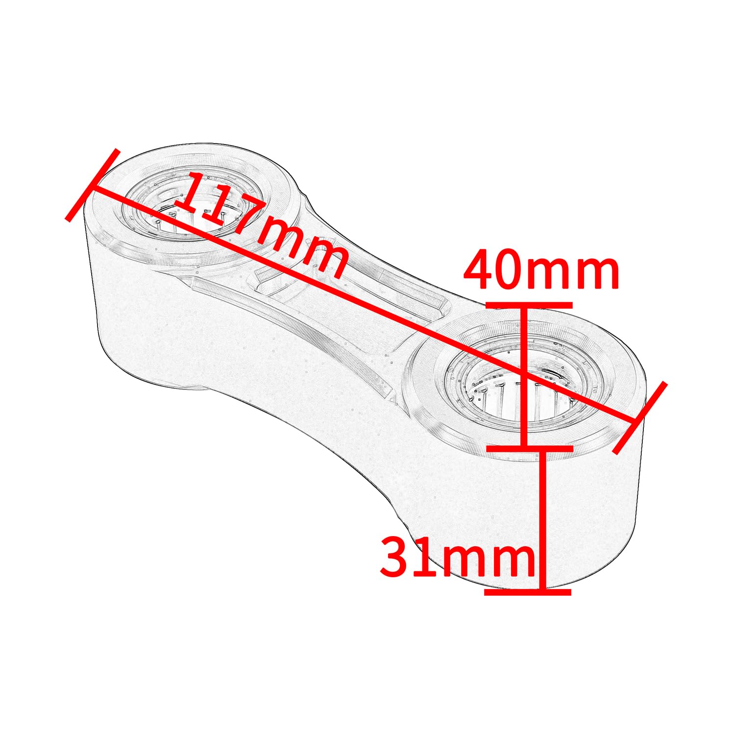 Kit de Lien de siège d'abaissement de Corps d'os de Chien de Moto Compatible avec B.M.W S1000RR S 1000 RR S-1000-RR 2019 2020 2021 2022 2023 Liens de Chute de tringlerie de Suspension (Gris)