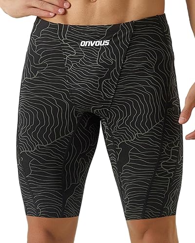 Onvous Durable Lite Mens Swim Jammer Racing Training Swimsuit Fast Flexible Comfortable