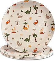 Vista 36 de Nook Theory Paquete de 4 platos de bambú reutilizables, no tóxicos, aptos para lavavajillas, no aptos para microondas (flor silvestre de 10 pulgadas)