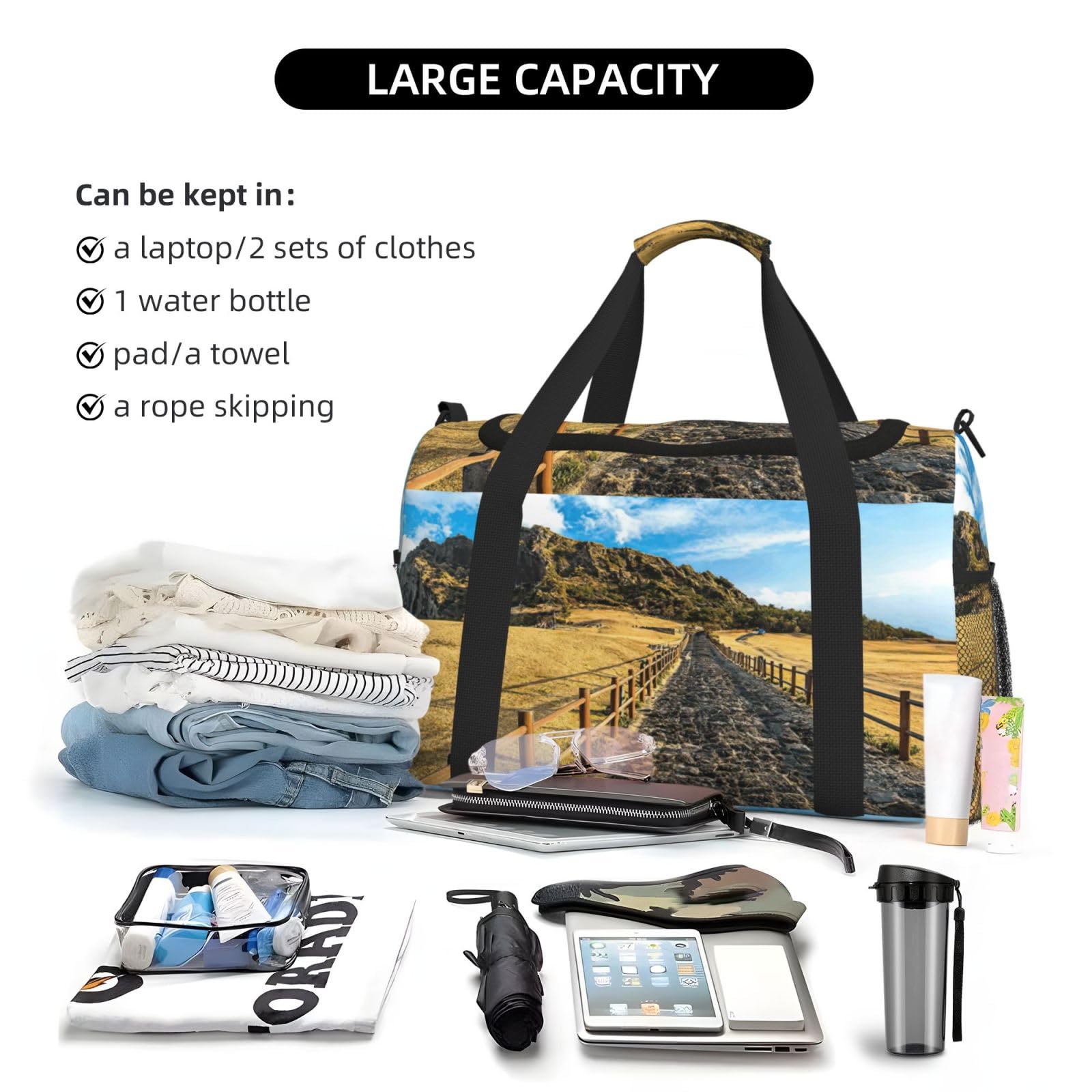 Wyspa Jeju Korea Torba na ramię Kobiety Mężczyźni Podróżna Torba Crossbody Torebka Torba Na Ramię Torebki Robocze Codzienna Torba Hobo