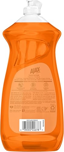 Miniatura 9 de Ajax 44678EA Detergente para platos, líquido, aroma a naranja, botella de 28 onzas