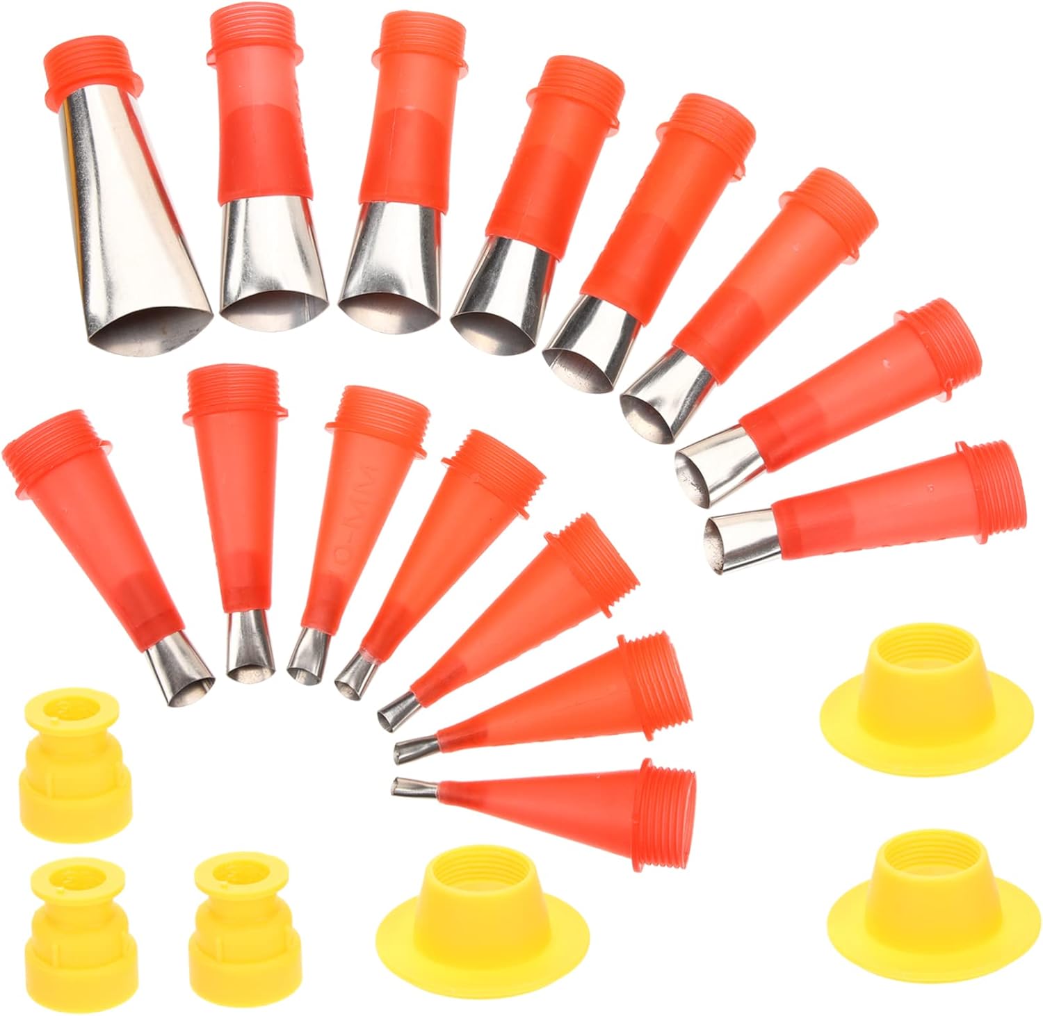 VILLFUL 1 Set Stainless Steel Nozzle Caulking Tool Kit Caulk Tips Caulk