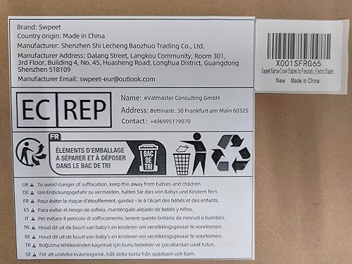 Miniatura 8 de Swpeet 2817 unidades de grapas de corona estrecha plateadas de calibre 18 K413 K419 K425 de 3 tamaños, grapas de acabado galvanizado de